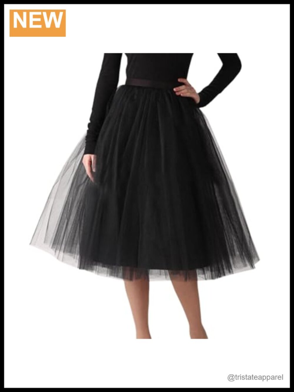 WDPL A-Line Tulle Skirt Elastic Waist Petticoat Bridesmaid Tutu